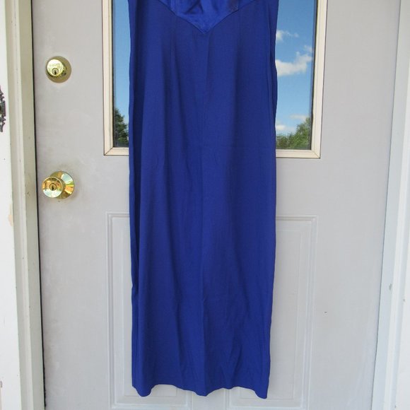 Offer$80 vintage sleeveless long dress Dress w slit in back &matching Jacket set - Picture 7 of 17